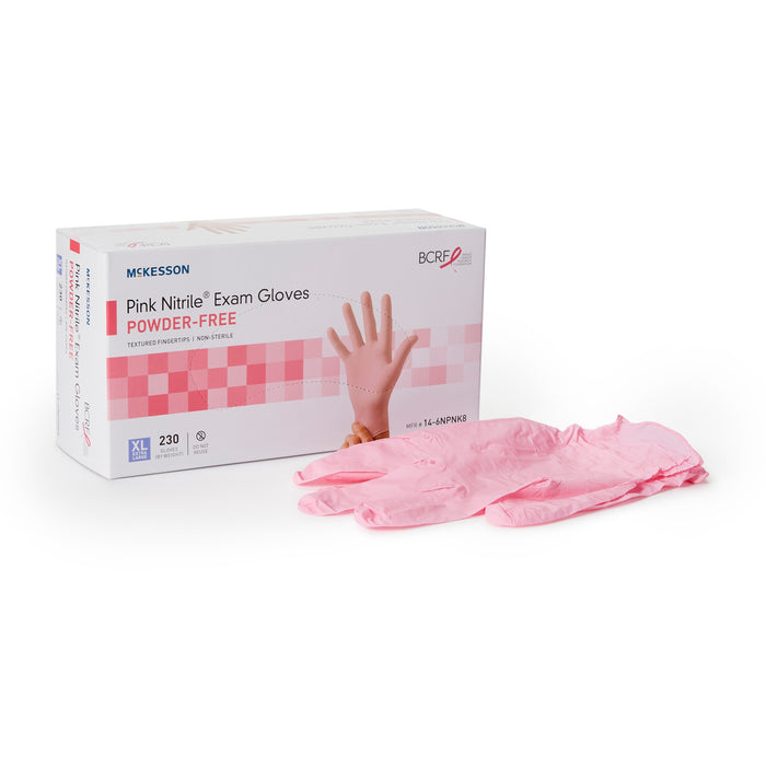 McKesson Pink Nitrile Exam Gloves