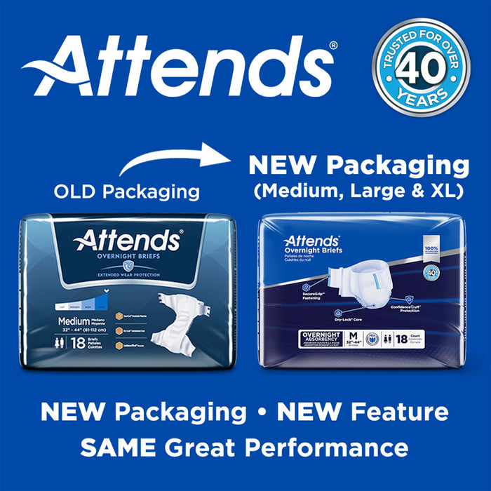 Attends® Overnight Unisex Adult Incontinence Briefs