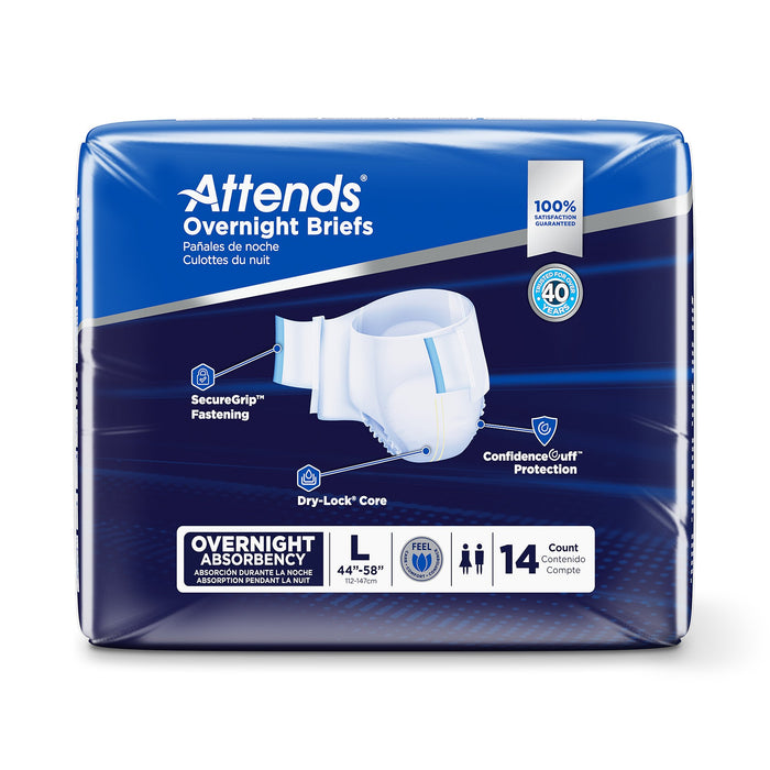 Attends® Overnight Unisex Adult Incontinence Briefs