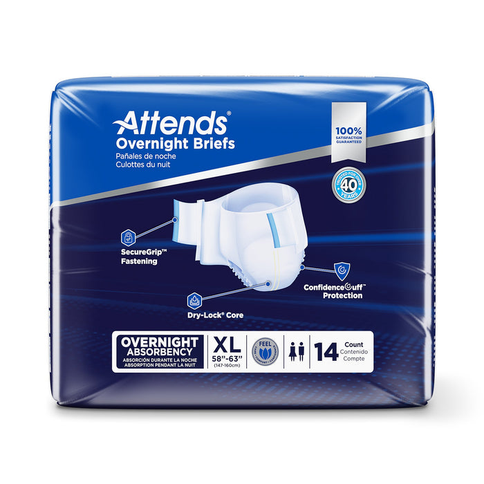 Attends® Overnight Unisex Adult Incontinence Briefs