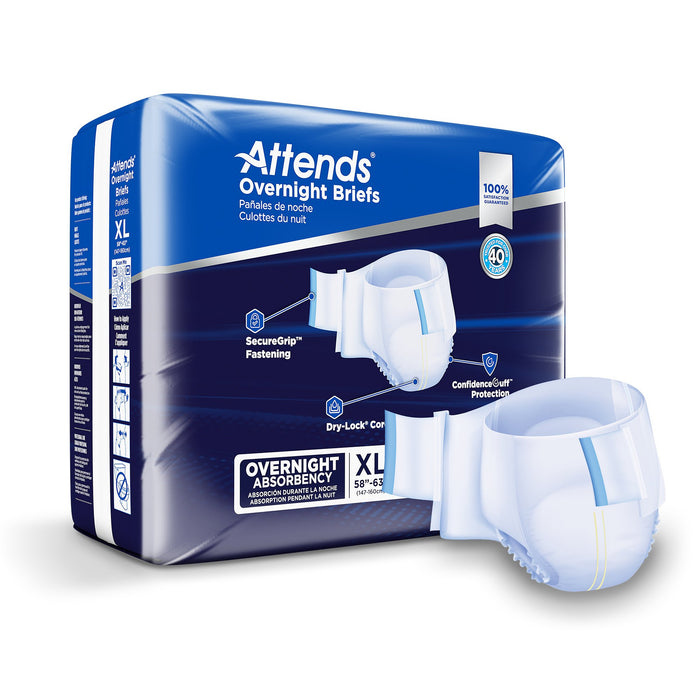 Attends® Overnight Unisex Adult Incontinence Briefs