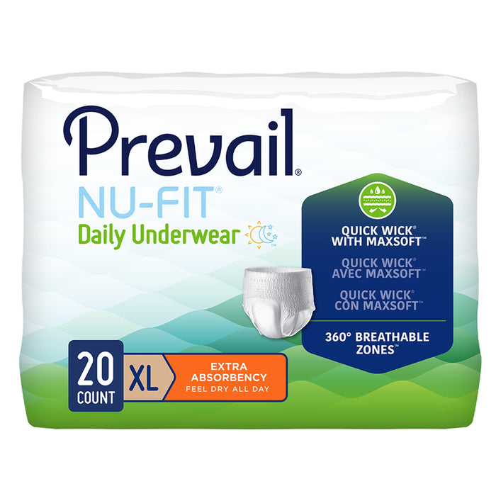 Absorbent Underwear Prevail® Nu-Fit® Adult Unisex Disposable Heavy Absorbency