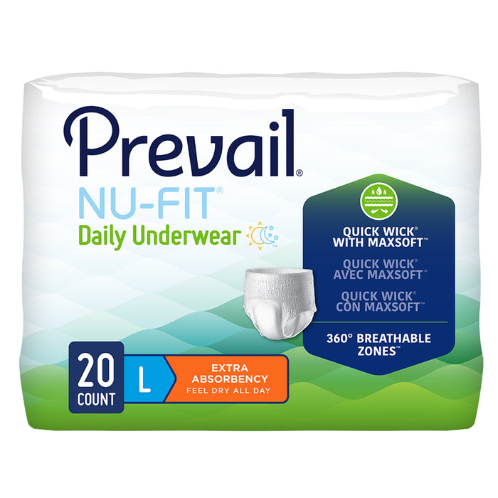 Absorbent Underwear Prevail® Nu-Fit® Adult Unisex Disposable Heavy Absorbency