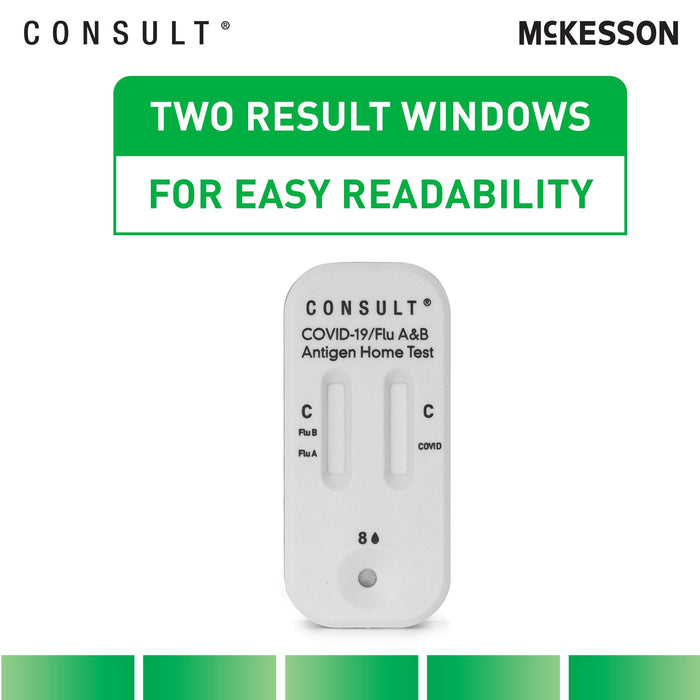 McKesson Consult® Respiratory Test Kit COVID-19 / Flu A&B
