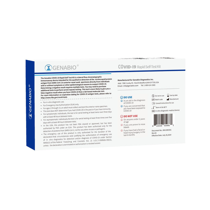 Respiratory Test Kit Genabio® COVID-19 Rapid Self-Test