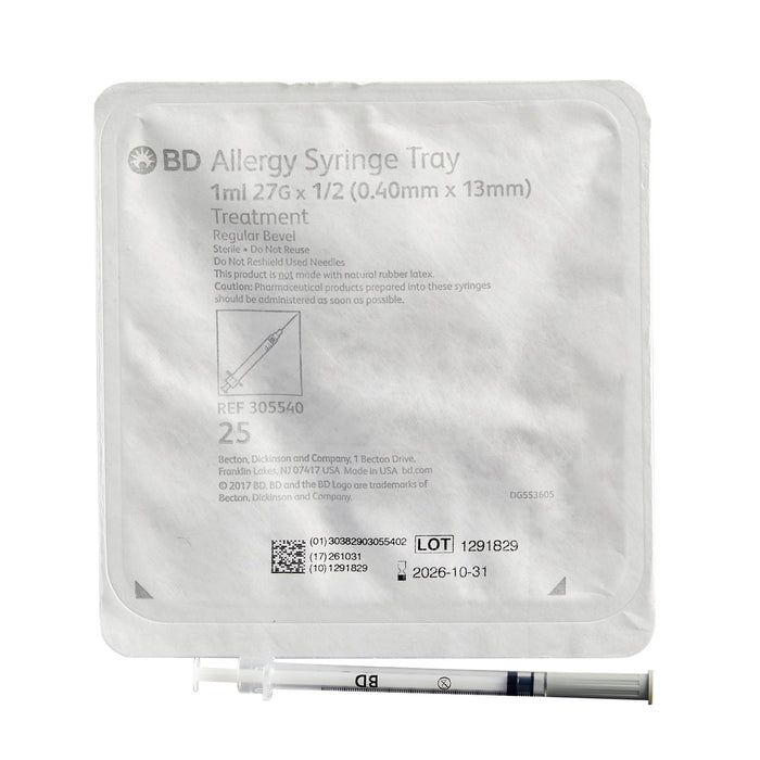 Allergy Tray PrecisionGlide™ 1 mL - 27 Gauge NonSafety