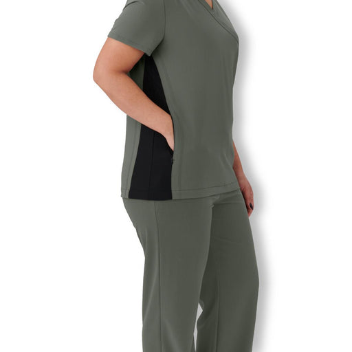 Medline 4865OLVS Staten AVE Women's Yoga-Style Scrub Tops, TOP, SCRUB, AVE, WMN, STATEN, OLV, S, 1 Each