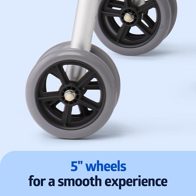 Medline Bariatric Folding Walkers with 5" Wheel