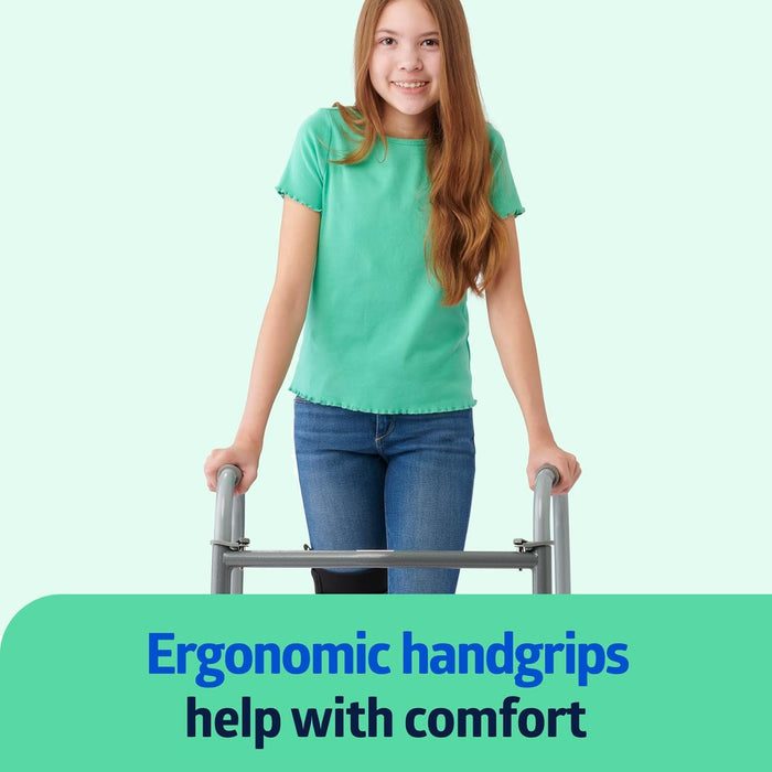 Medline Youth Two-Button Folding Walkers with 5" Wheels