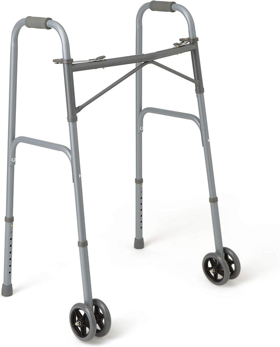Medline Bariatric Folding Walkers with 5" Wheel