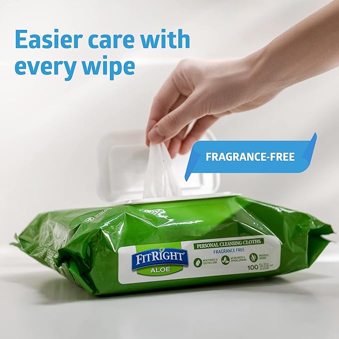 FitRight Aloe Personal Cleansing Wipes