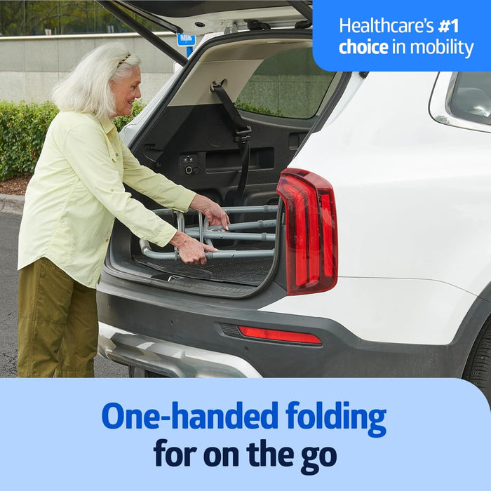 Medline Youth Two-Button Folding Walkers with 5" Wheels