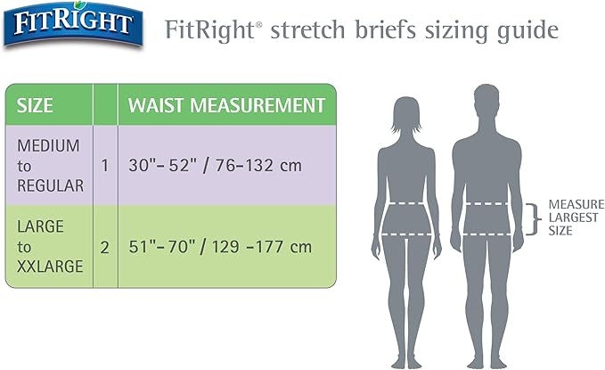 FitRight Stretch Ultra Incontinence Briefs with Center Tab