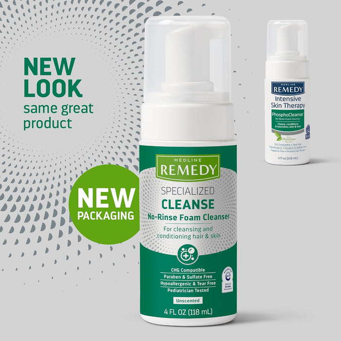 Medline Remedy Specialized No-Rinse Foam Cleanser