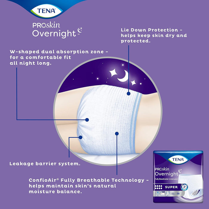 TENA ProSkin Overnight™ Unisex Adult Absorbent Underwear