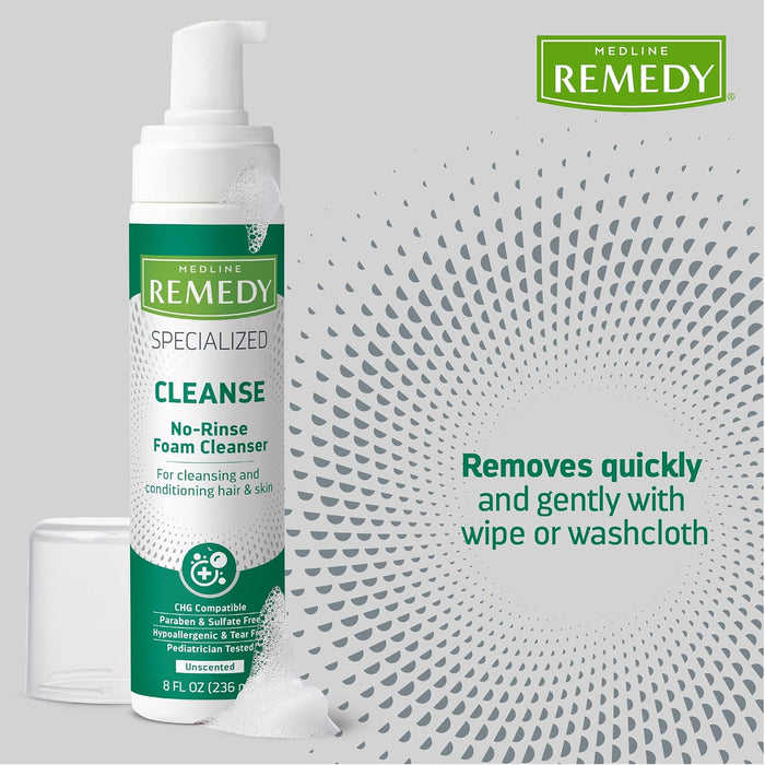 Medline Remedy Specialized No-Rinse Foam Cleanser