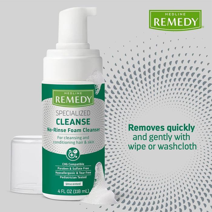 Medline Remedy Specialized No-Rinse Foam Cleanser