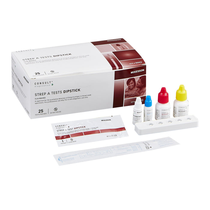 McKesson Respiratory Test Kit Consult™ Strep A Test - CLIA Waived