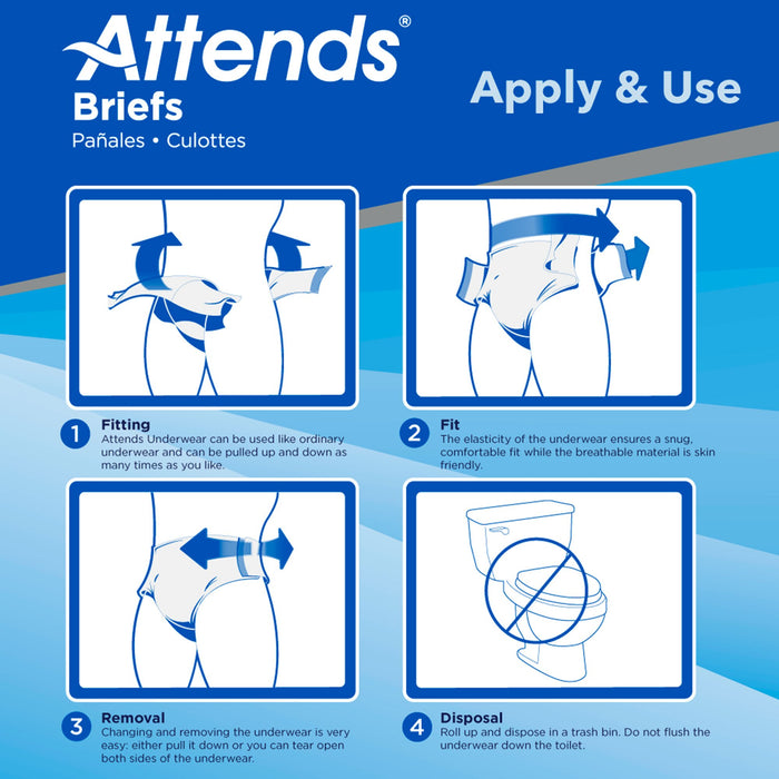 Attends® Unisex Adult Incontinence Briefs