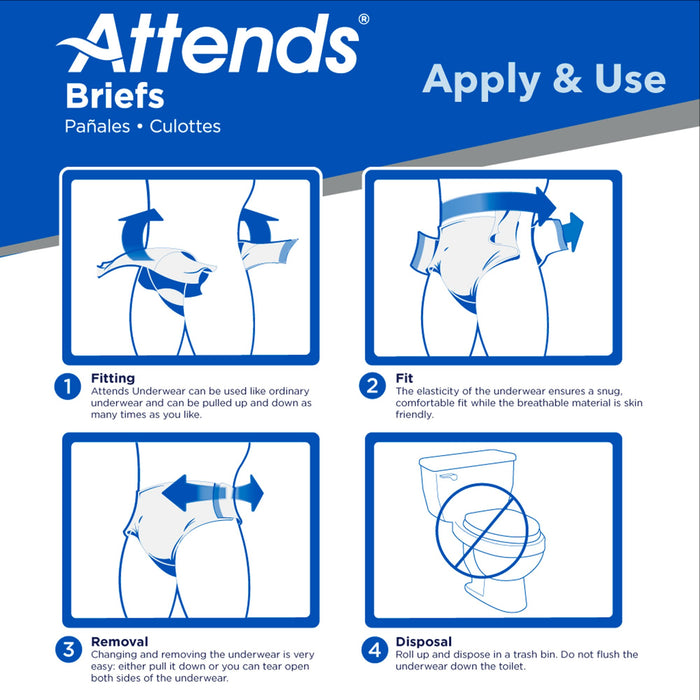 Attends® Care Advanced Unisex Adult Incontinence Briefs