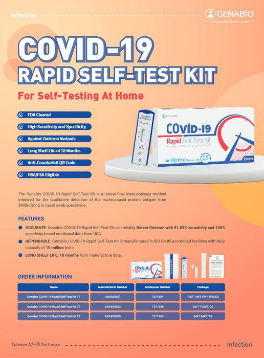 Respiratory Test Kit Genabio® COVID-19 Rapid Self-Test