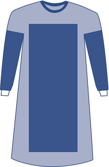 Medline SPT-2201CS Nonsterile Poly Reinforced Eclipse Gowns, GOWN,POLYRNF,L,100/CS, Case of 100