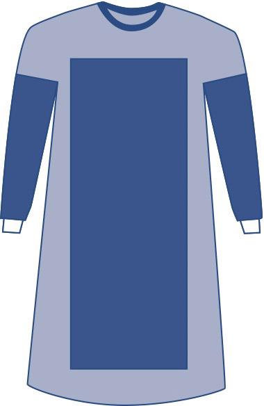 Medline DYNJP2724 Sterile Poly-Reinforced Aurora Surgical Gown with Set-In Sleeves, GOWN,AURORA,POLYRNF,XLN/LG,ST,28/CS, 28 Each / Case