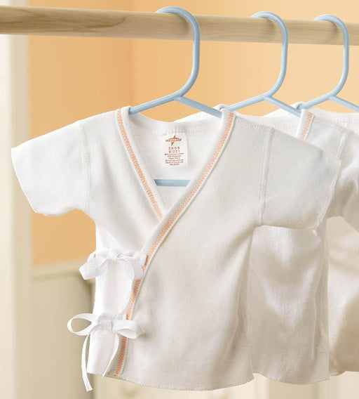 Medline MDT2112731 Medline Tie-Side Infant Shirts, SHIRT,BABY,TIESIDE,SHORT SLEEVE,3MO,6DZ, 12 Each / Dozen