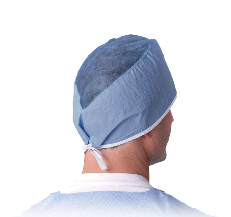 Medline NON28625 Sheer-Guard Disposable Tie-Back Surgeon Caps, CAP,SURGEON,SCRIM,TIE BACK,BLUE, 500 Each / Case