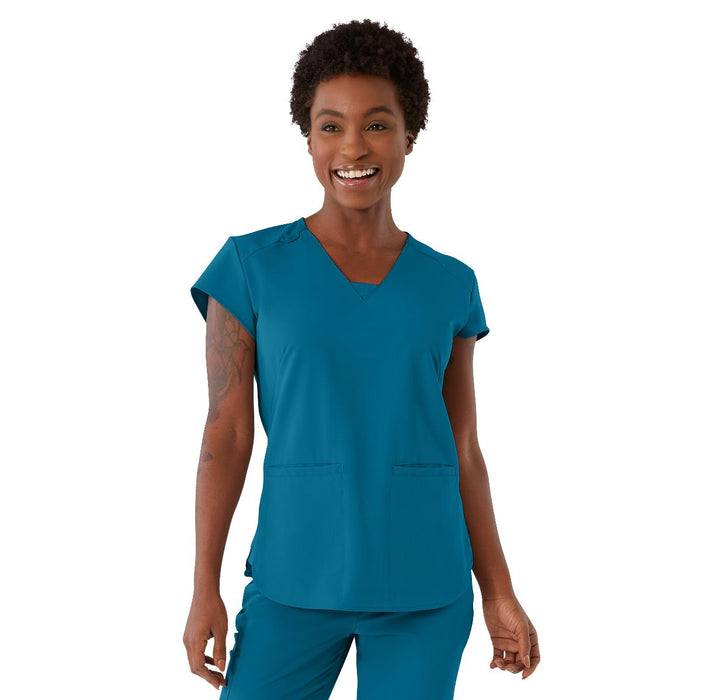 Medline 4805CRBS Monroe AVE Women's Scrub Tops, TOP,SCRUB,AVE,WMN,MONROE,CRB,S, 1 Each