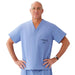 Medline H6580CBLXL-CM CottonCare Hyperbaric Unisex Scrub Tops, Ceil Blue, XL