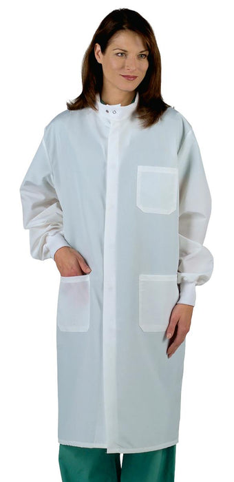 Fluid-Resistant Unisex Pocket-less Barrier Lab Coats