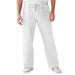 Medline 950XTQS-CM ComfortEase Unisex Nonreversible Cargo Pants with Drawstring, Regular, White