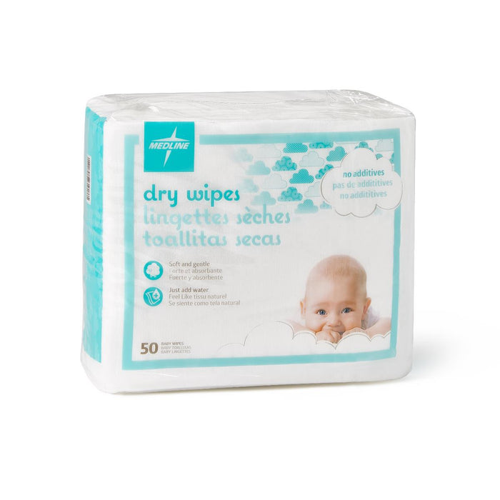 Medline Ultrasoft Baby Disposable Dry Cleansing Cloths