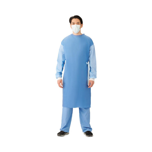 Medline DYNJP2207H Sterile Poly-Reinforced Breathable Film Sleeve Eclipse Gown, GOWN,ECLIPSE,POLYRNF,BRTHSLV,L,1EA, 1 Each