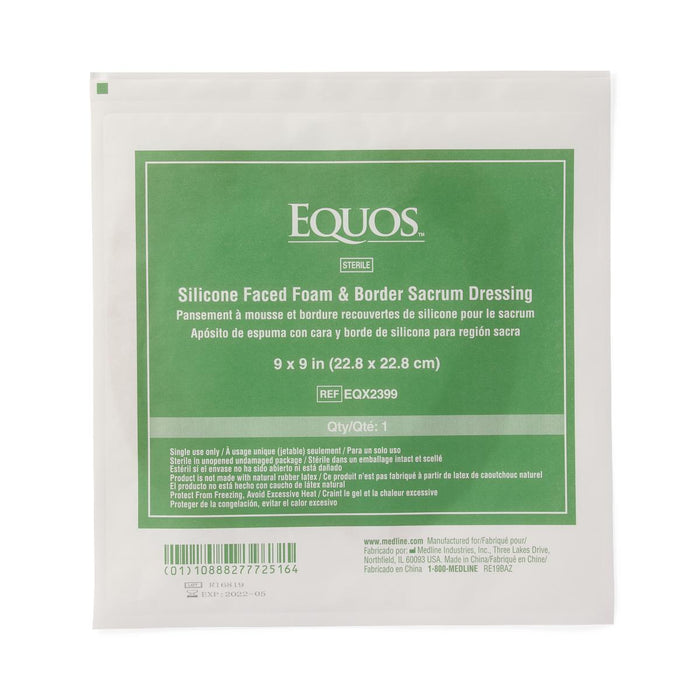 EQUOS 5-Layer Square Foam Dressings with Silicone Adhesive