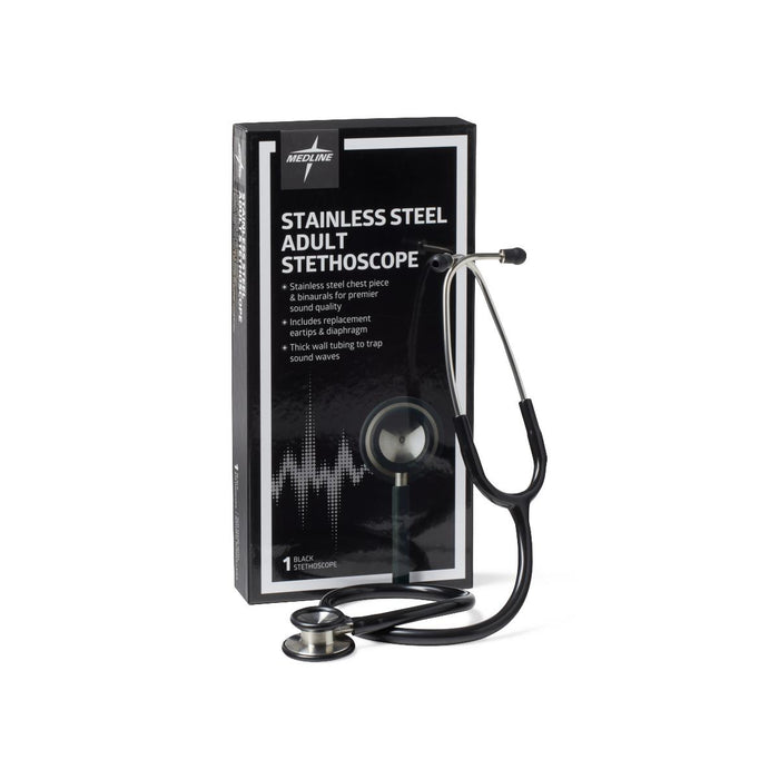 Medline Adult Stainless Steel Stethoscopes