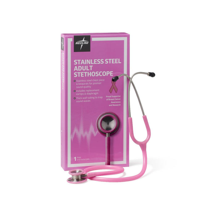 Medline Adult Stainless Steel Stethoscopes