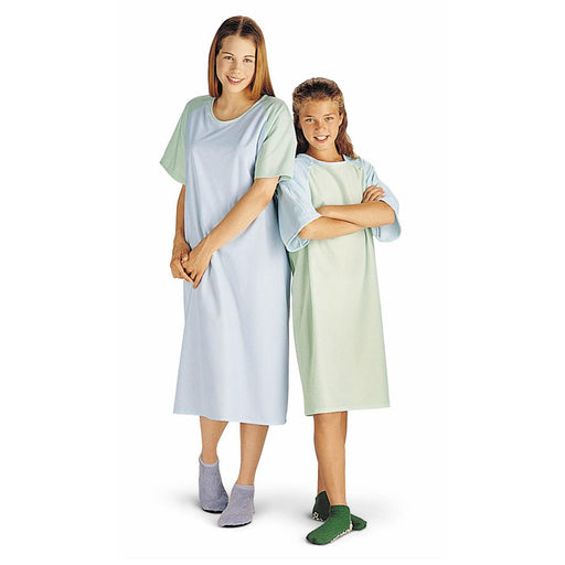 Medline MDT011370 Comfort-Knit Adolescent Patient Gowns, Blue, 12 - 15 YR