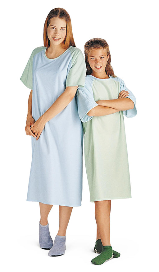 Medline MDT011369 Comfort-Knit Adolescent Patient Gowns, Mint, 8 - 11 YR