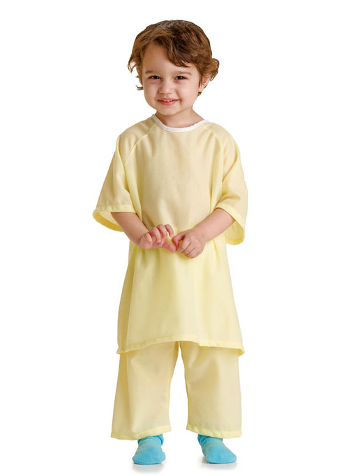 Medline MDT011277S Snuggly Solids Pediatric Pajama Shirts, GOWN,PAJAMA,PEDIATRIC,YELLOW,SMALL, 12 Each / Dozen