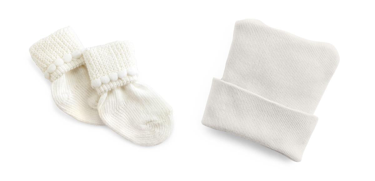 Medline MDT211432W Medline Infant Cap and Bootie Sets, SET,WARMER,HEAD,FOOT,WHITE, 12 Each / Dozen