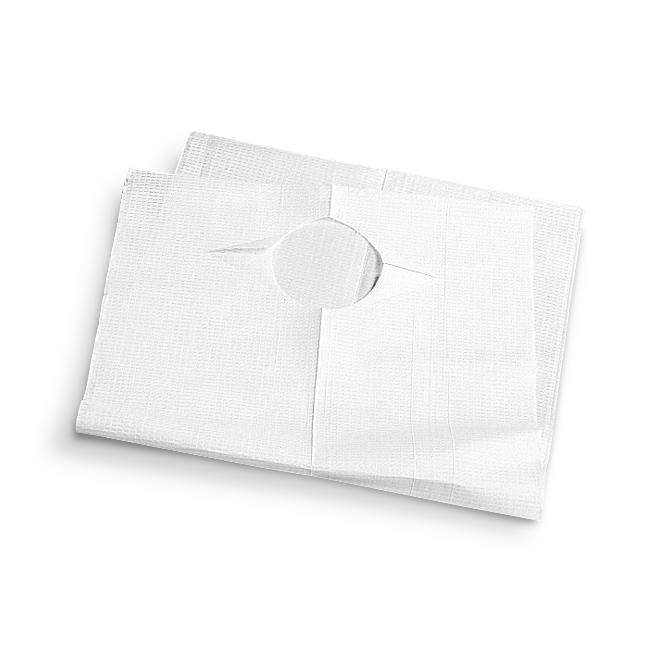 Medline NON24265 Medline Disposable Tissue/Poly-Backed Adult Bibs, Slip On, 19" x 35"