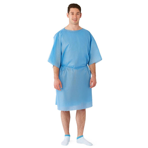 Medline NON27146SLXL Medline Disposable Multilayer Sleeveless Patient Gowns, Short Sleeves, Extra Large