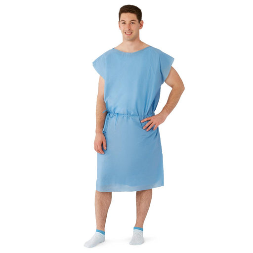 Medline NON27146 Medline Disposable Multilayer Sleeveless Patient Gowns, Sleeveless, Reg