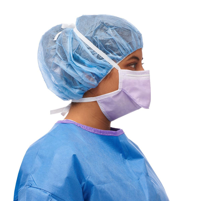 Medline ASTM L2 Duckbill Surgical Face Mask with Anti-Fog and Ties