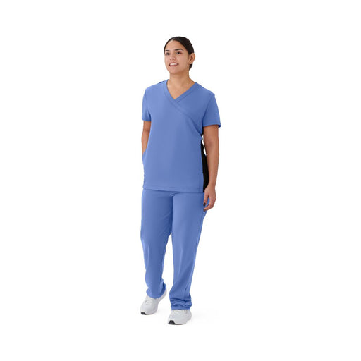 Medline 4865CBLL Staten AVE Women's Yoga-Style Scrub Tops, TOP, SCRUB, AVE, WMN, STATEN, CBL, L, 1 Each