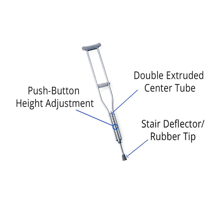 Medline Economy Aluminum Pediatric Crutches