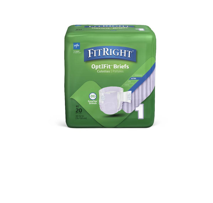 Medline FitRight Stretch Ultra Incontinence Briefs with Center Tab