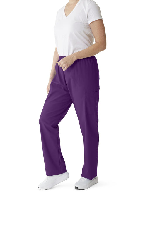 Medline 9352JPPXS-CM ComfortEase Unisex Pants with Elastic Waist, Purple, XS